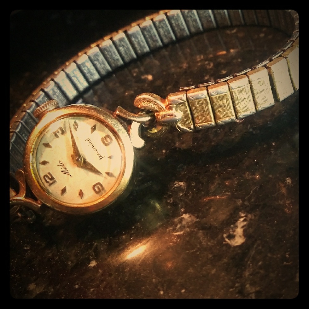 Mido powerwind 10k gold filled sportwatch
